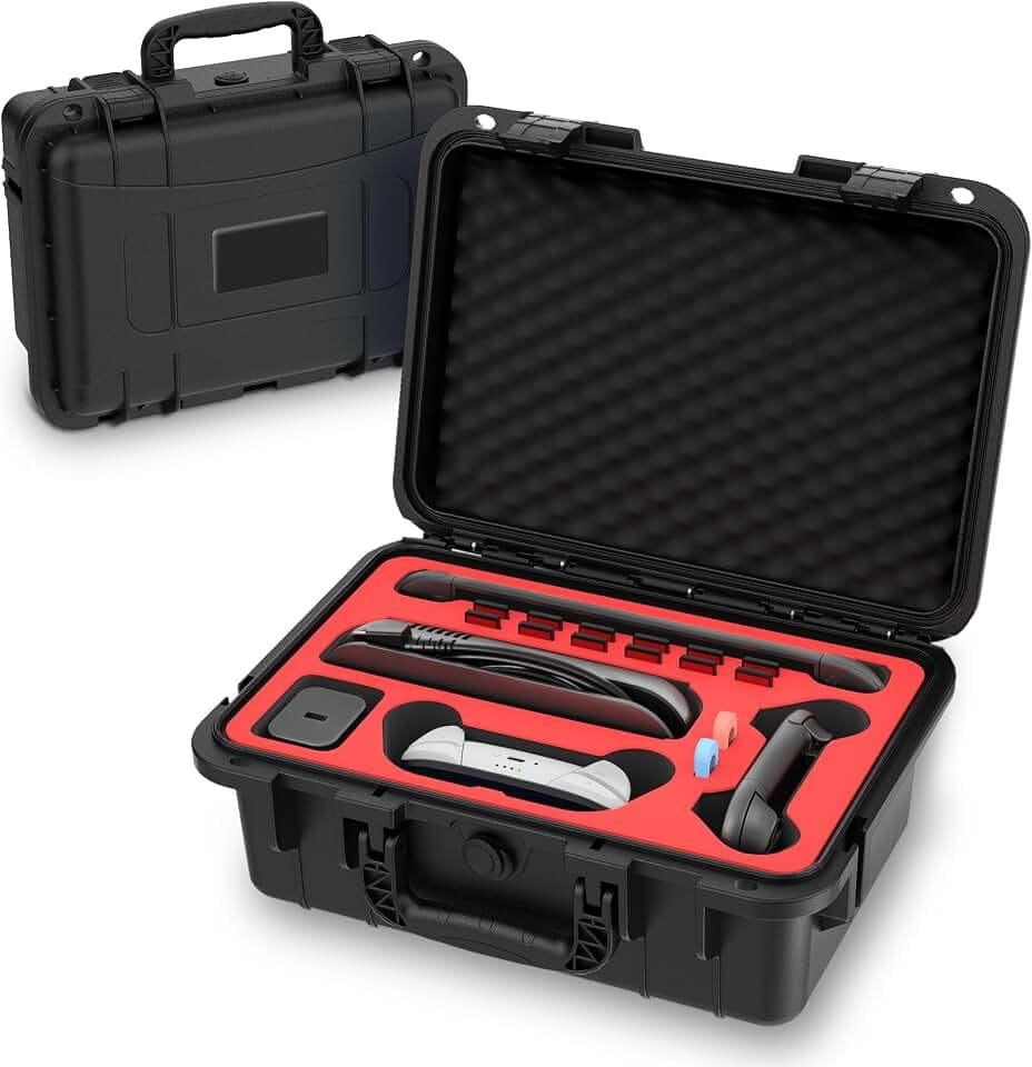 Travel Carrying Case for Nintendo Switch 2 & Accessories, All in One Protective Case, Hard Shell Cases with 12 Game Cards Slots, Waterproof Storage Organizer Box for Dock, Pro Controller-Black