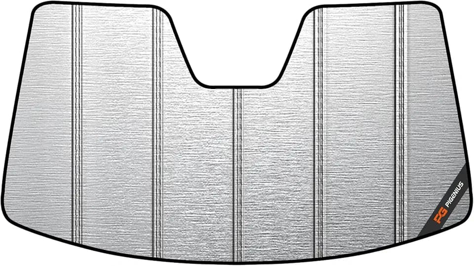 Pigenius Windshield Sunshade for Mazda 3 2019-2025 (Sedan/Hatchback), Metallic Silver Finish