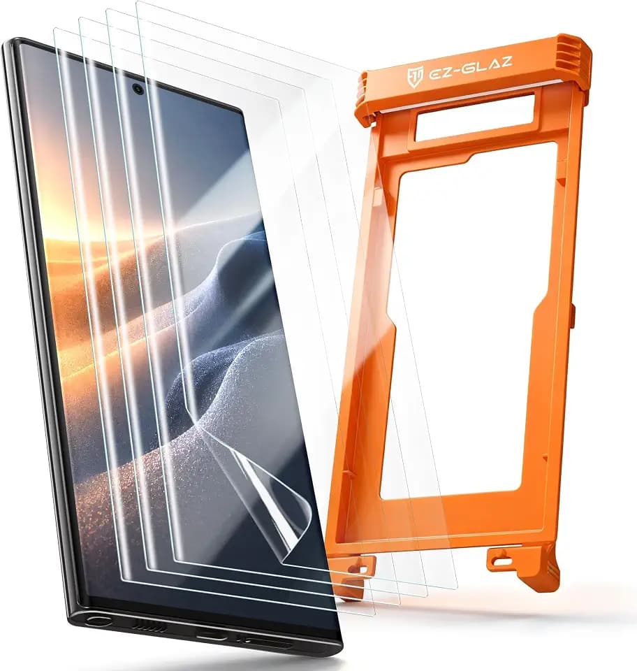 EZ-GLAZ 4 Pack Screen Protector Compatible with Samsung Galaxy S23/S22 Ultra
