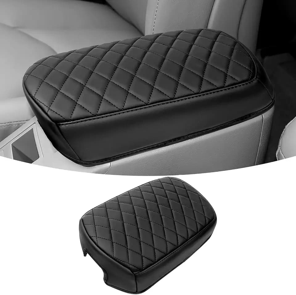 ZZEQYG Center Console Cover for Toyota RAV4 Base Sport Limited 2006-2012 Accessories Leather Center Armrest Cover Center Console Lid Armrest Cover