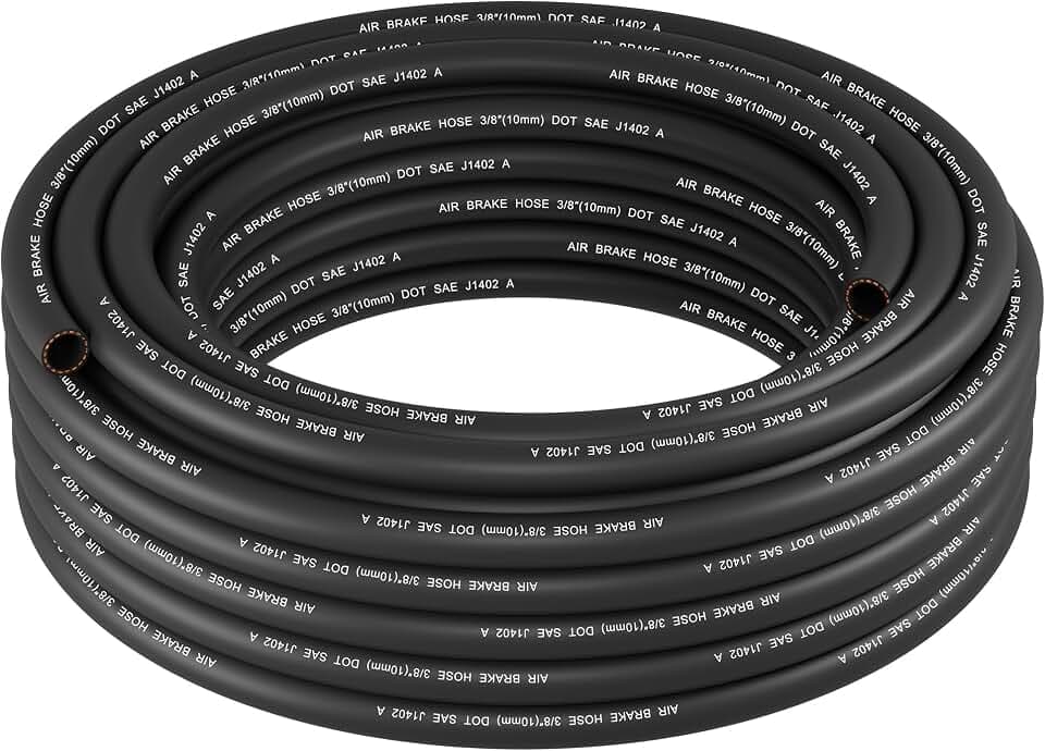 50FT 3/8"ID - 3/4” OD Air Brake Rubber Hose