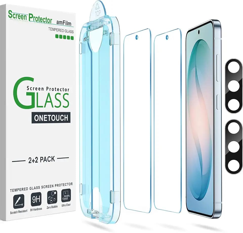 amFilm OneTouch for Samsung Galaxy S26 Screen Protector 6.3" Tempered Glass
