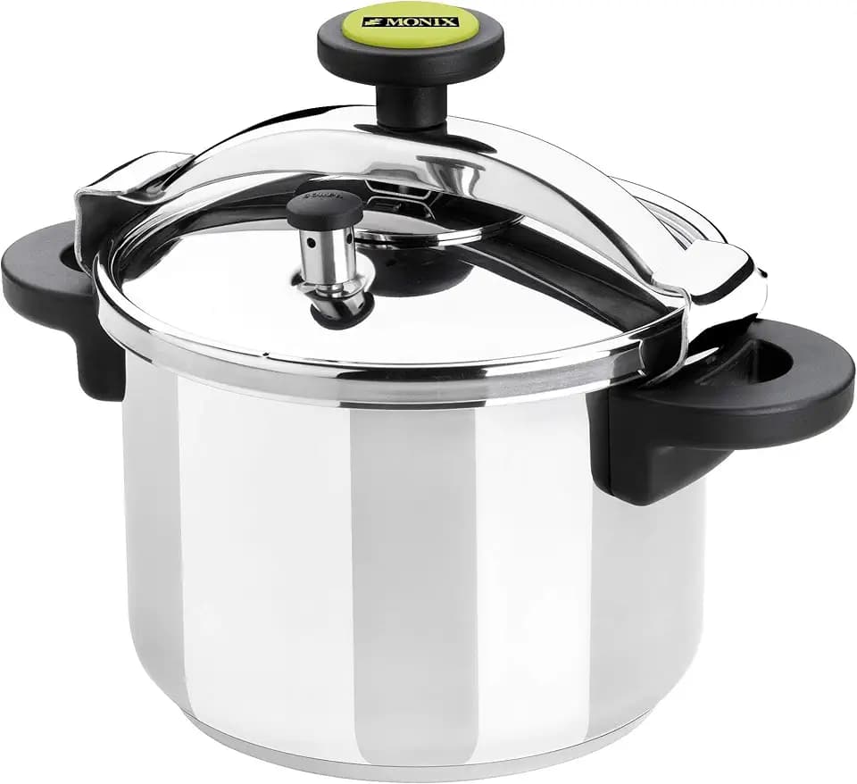 MONIX Classica | Traditioneller Schnellkochtopf 6 L, Edelstahl 18/10