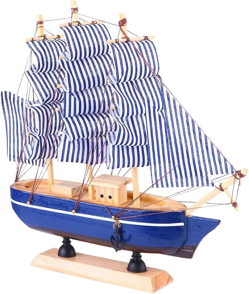 Homoyoyo Holz Schiffsmodell Segelboot, 9.06 Zoll Segelschiff Boot Dekor Aus Holz Und Stoff Dekor Schreibtisch Büro Wohnzimmer Geschenk Nautische Dekoration modellbausatz Schiff