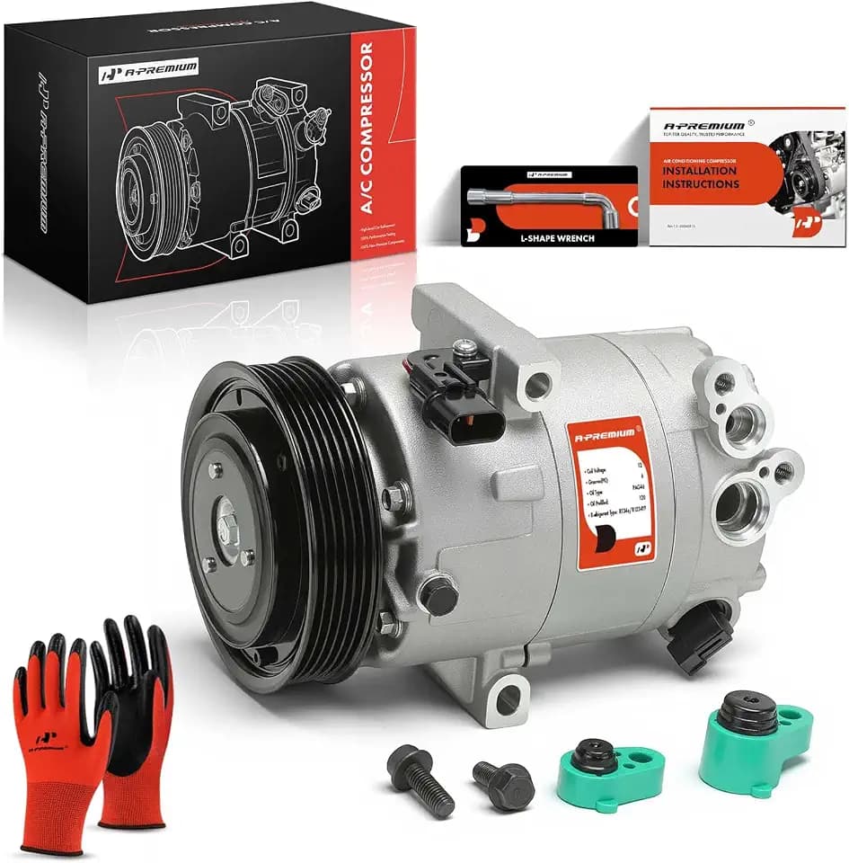 A-Premium Air Conditioner AC Compressor with Clutch Compatible with Kia