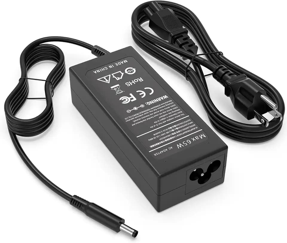 65W 4.5mm AC Adapter Compatible with Dell Latitude 3520 3540 3420 3550 3440 3430 3320 3340 3330 3450 3535 Business Student Laptop DA65NM191 19.5V 3.34A Power Supply Adapter Cord