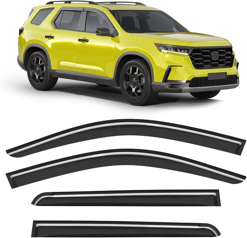 Out-Channel Window Visors Rain Guards for Honda Pilot 2023-2026