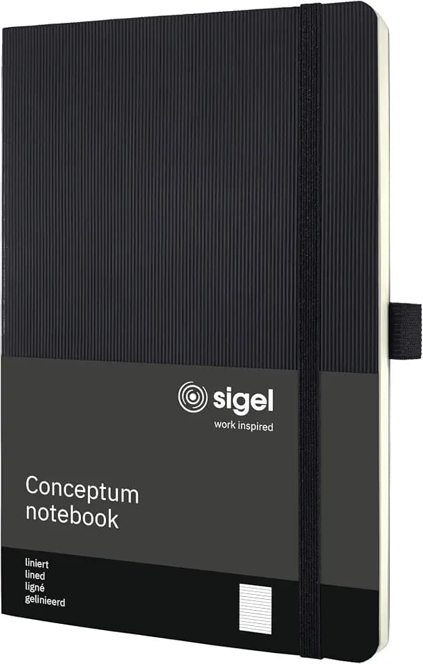 Sigel Conceptum Premium Notizbuch A5 liniert schwarz Softcover