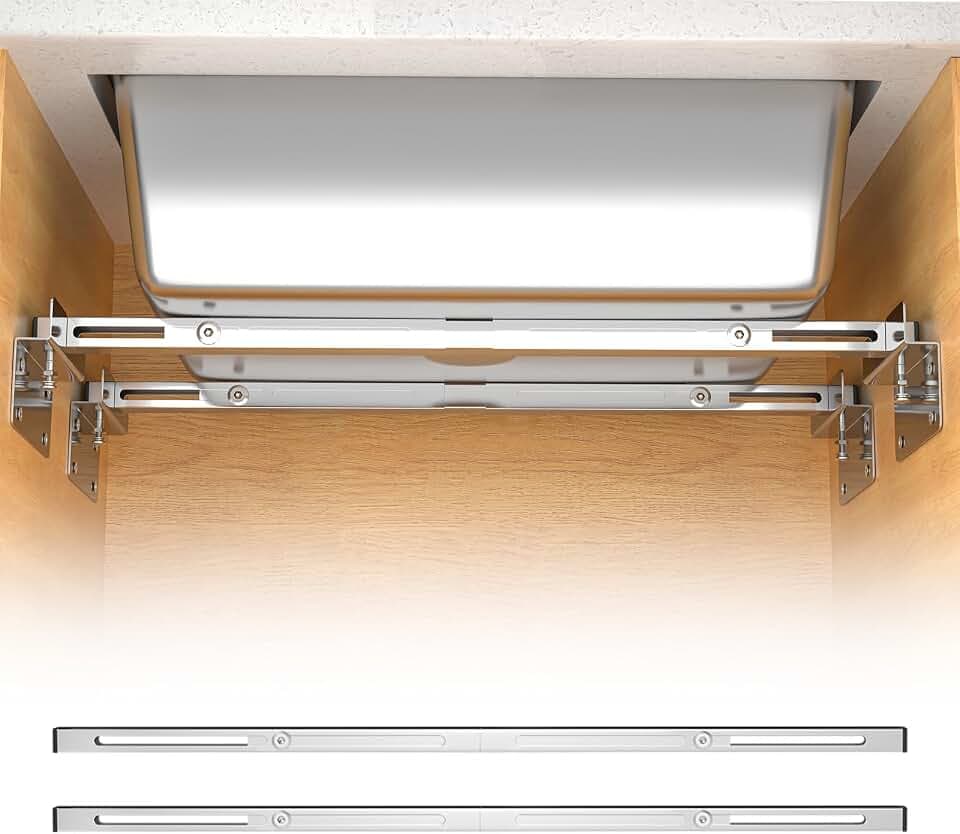 71-100cm Undermount Sink Brackets Kit, Adjustable Stainless Steel Support