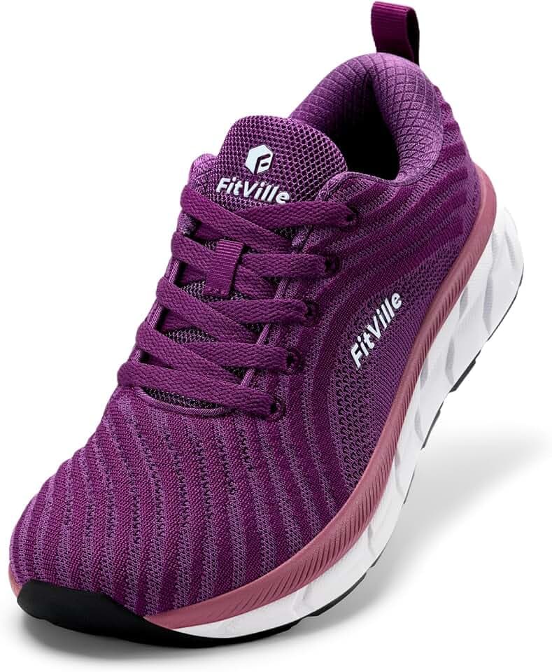 FitVille Damen Laufschuhe Weit Turnschuhe Atmungsaktiv Sportschuhe Leichte Joggingschuhe Sneaker Bequeme Walking Schuhe