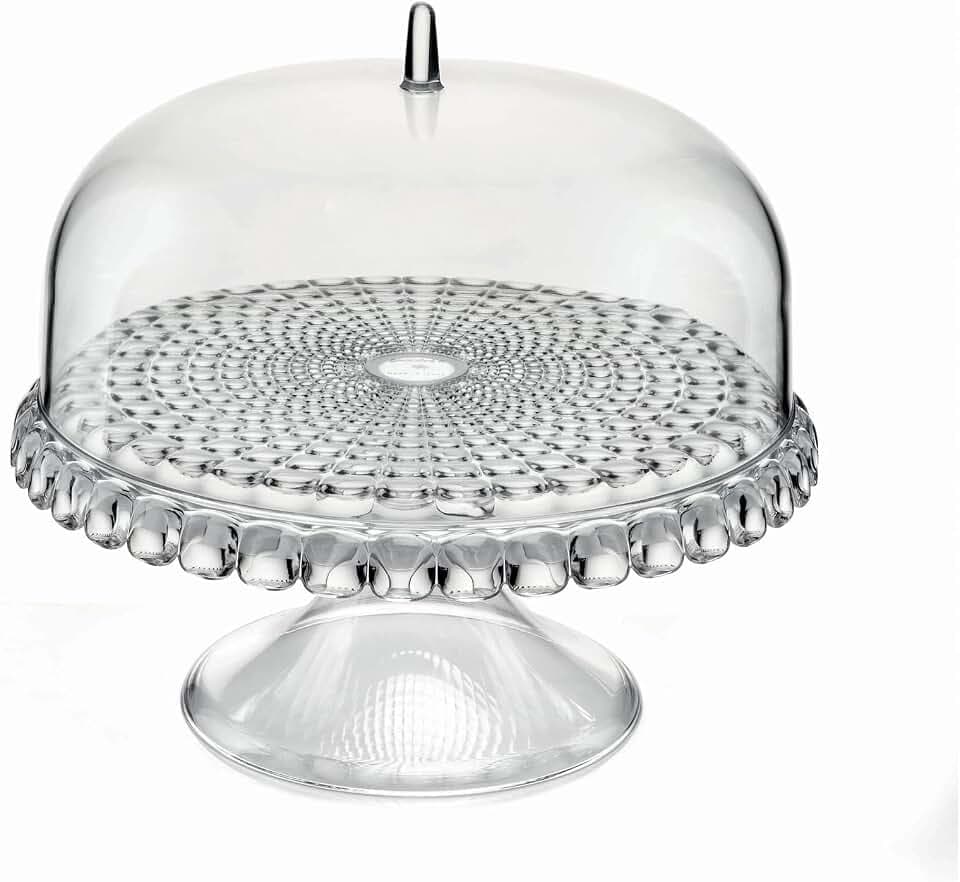 Guzzini - Tiffany, Kleine Tortenplatte Mit Fuß Und Haube - Transparent, Ø30 x h27 cm - 19940100