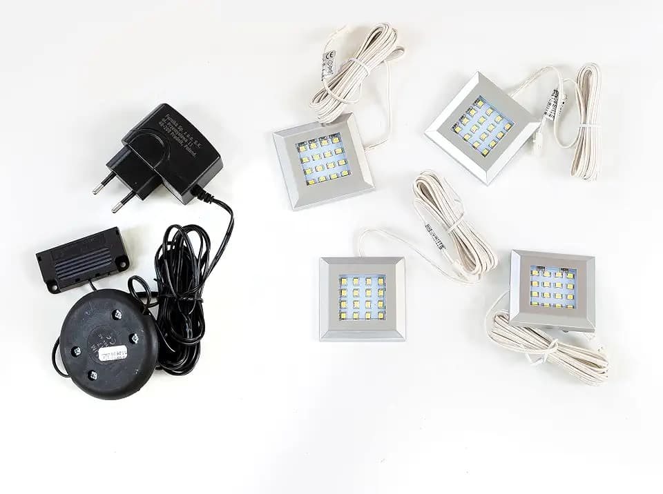 FORTE LED 4-Punkt Beleuchtung, kaltweiß, 19 x 16 x 13 cm