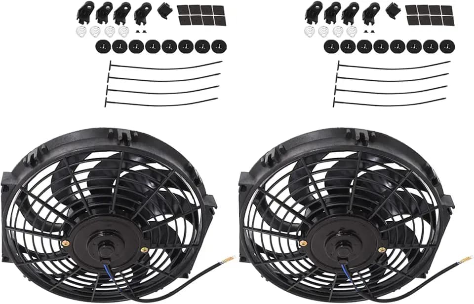 labwork 2X 12 Inch Universal Electric Condenser Radiator Cooling Fan
