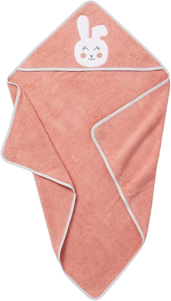 BabyCalin BBC303913 Gesticktes Badekap, 80cm x 80cm, Hase, Mehrfarbig, 1 Stück
