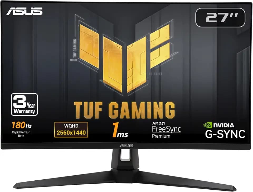 ASUS TUF Gaming VG27AQ3A 27 Inch 1440p 180Hz G-SYNC Gaming Monitor