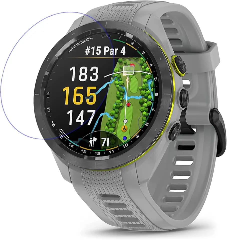 Kompatibel für Garmin Approach S70 42mm Displayschutzfolie, 0.33mm Uhr gehärtetes Glas Displayschutzfolie, hergestellt aus echtem Glas