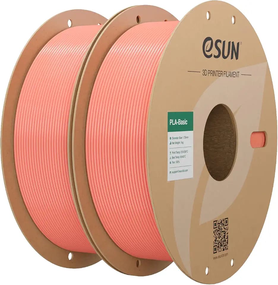 eSUN PLA Basic Filament 1.75mm, Rosa, 2KG | PLA 3D Drucker Filament Maßgenauigkeit +/- 0.03mm, 1KG pro Spule, 2 Spulen 3D Druck 3D Filament