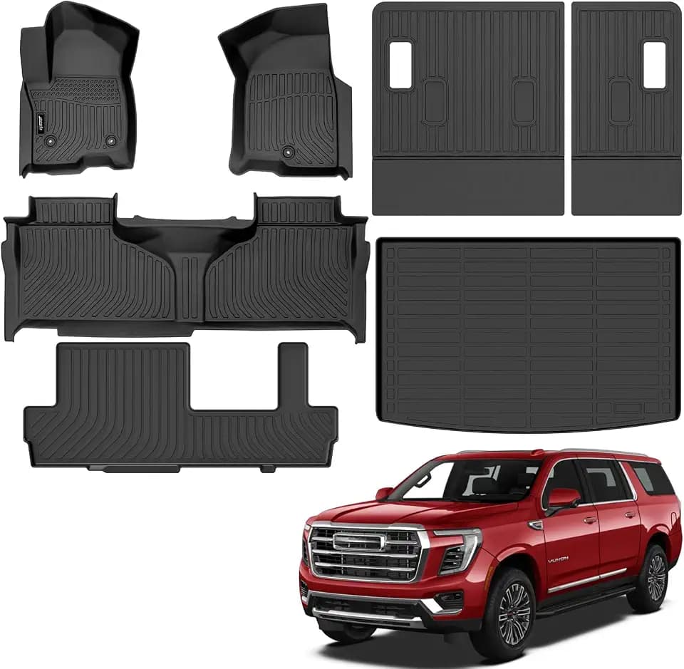 Floor Mats for 2021-2026 Chevy Suburban GMC Yukon XL Escalade ESV 8 Seats