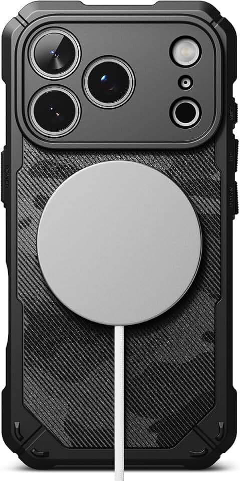Ringke for iPhone 17 Pro Case [Rugged Gear Magnetic Camo Black]