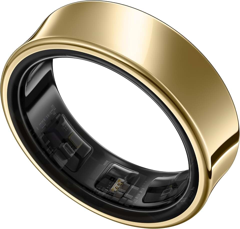 SAMSUNG Galaxy Ring, AI Smart Ring, Size First w/Sizing Kit, No App Subscription, Fitness Monitor, Sleep Tracker, Up to 7-Day Battery, Size 9, Titanium Gold [US Version, 1Yr Manufacturer Warranty]