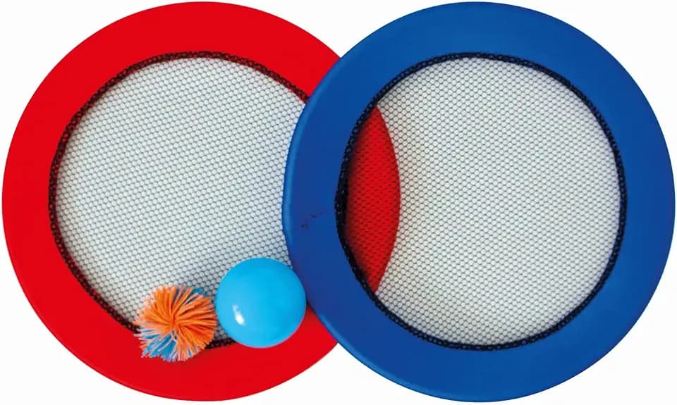 Günther Flugspiele 1561-2 in 1 Spiel Jumping Ball, ca. Ø 30 cm, Geschicklichkeitsspiel mit Spielnetzen und 2 Bällen, für Kinder ab 5 Jahren, Netzscheibe als Frisbee nutzbar