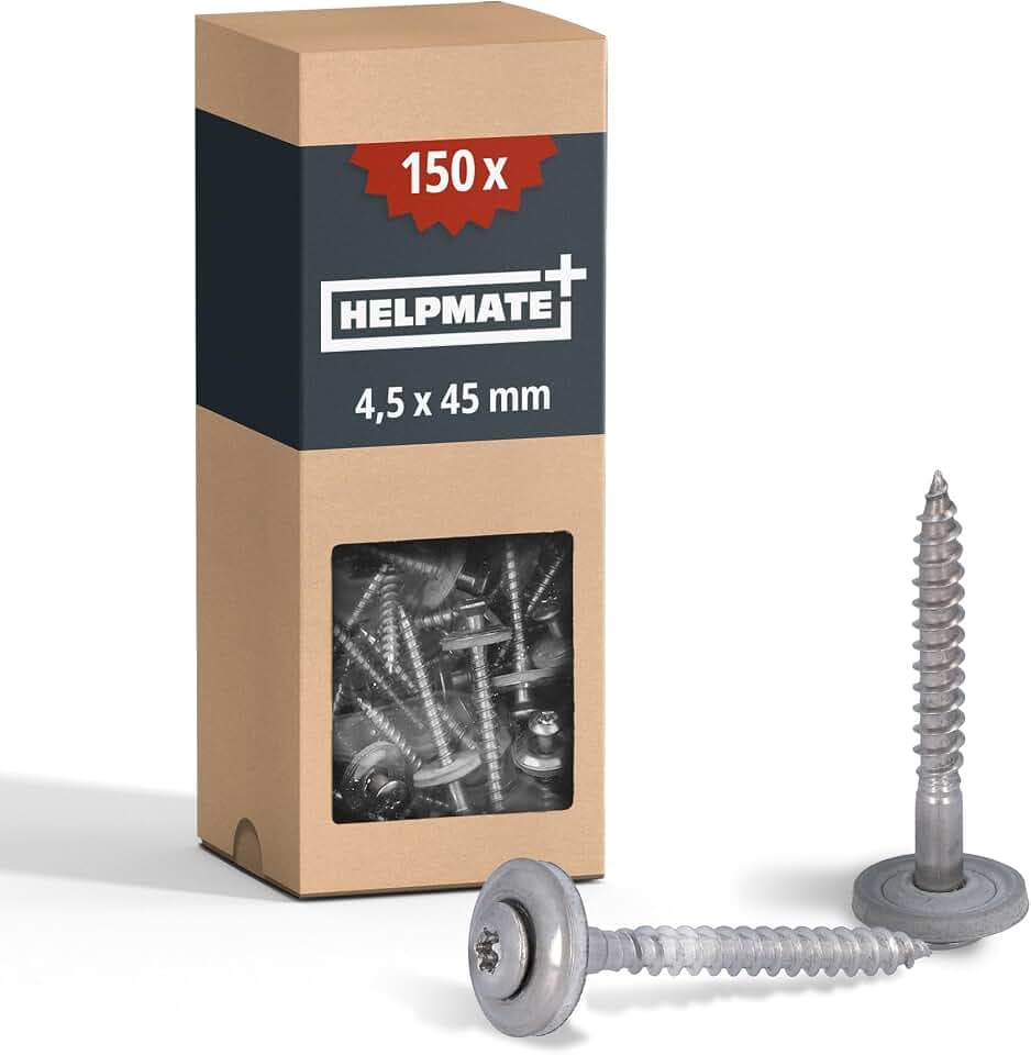 HELPMATE – Spenglerschrauben 4,5x45 mm – Edelstahl A2 – 150 Stück
