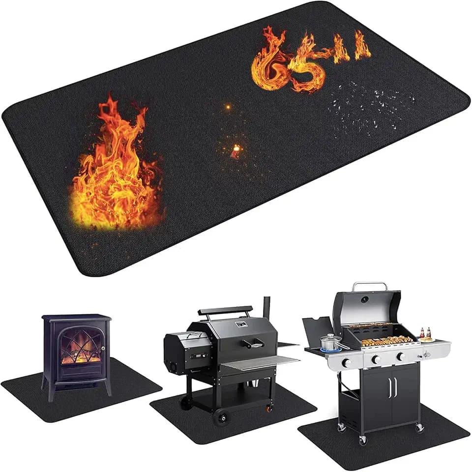 65 x 48 inches Under Grill Mats for Outdoor Grill,Fireproof Fire Pit Mat