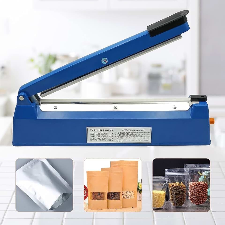 300 mm Heißsiegelgerät Folienschweißgerät 3mm Dichtungsbreite Balkenschweißgerät Versiegelungsgerät Temperaturkontrolle Heißsiegeler Lebensmittel Versiegelung für Mylar PP und PE Beutel