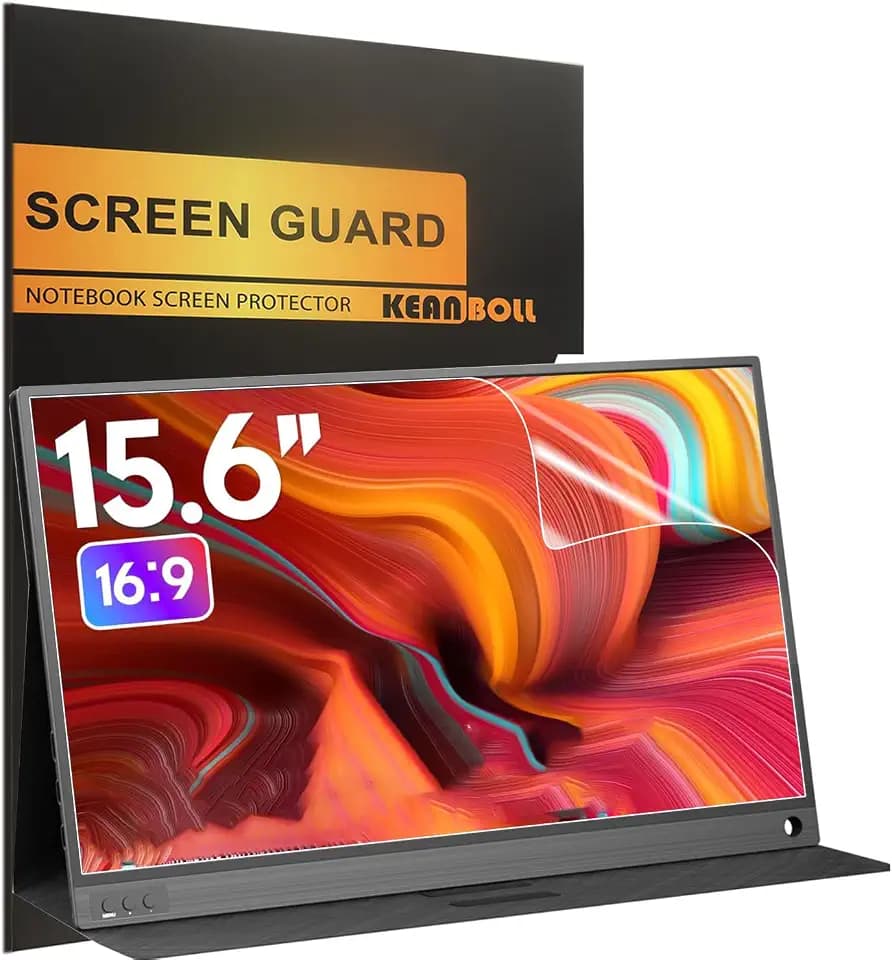 2 Pack 15.6" Screen Protector Compatible with ASUS ZenScreen/MNN/KYY/ARZOPA/ForHelp/InnoView/Lepow/Newsoul/QQH etc Other All 15.6 inch Portable Monitor with 16:9 Aspect Ratio,Ultra Clear Anti Scratch