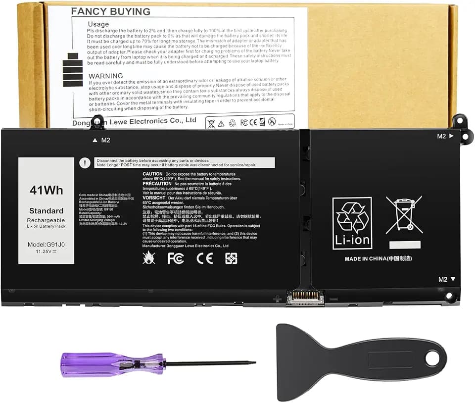 G91J0 Battery for Dell Latitude 3320 3330 3420 3520 Inspiron 3510 3511 3515 3520 3525 3530 5310 5320 5330 5410 5415 5418 5510 5515 5518 5430 5435 7415 7420 7415 Vostro 5620 5625 V6W33 TN70C 0PG8YJ