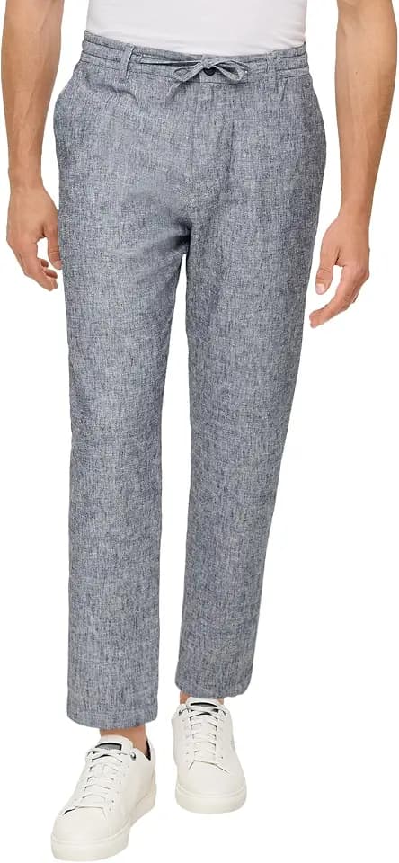 s.Oliver Herren Hose, Tapered Leg Relaxed: Jogger aus Leinenmix