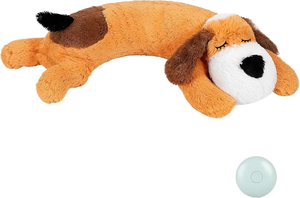 WEOK Heartbeat Puppy für Hunde – Linderung von Trennungsangst, Heartbeat Stofftier zur Angstlinderung und Verhaltensunterstützung, Plüschtier für Hunde, Katzen und Haustiere