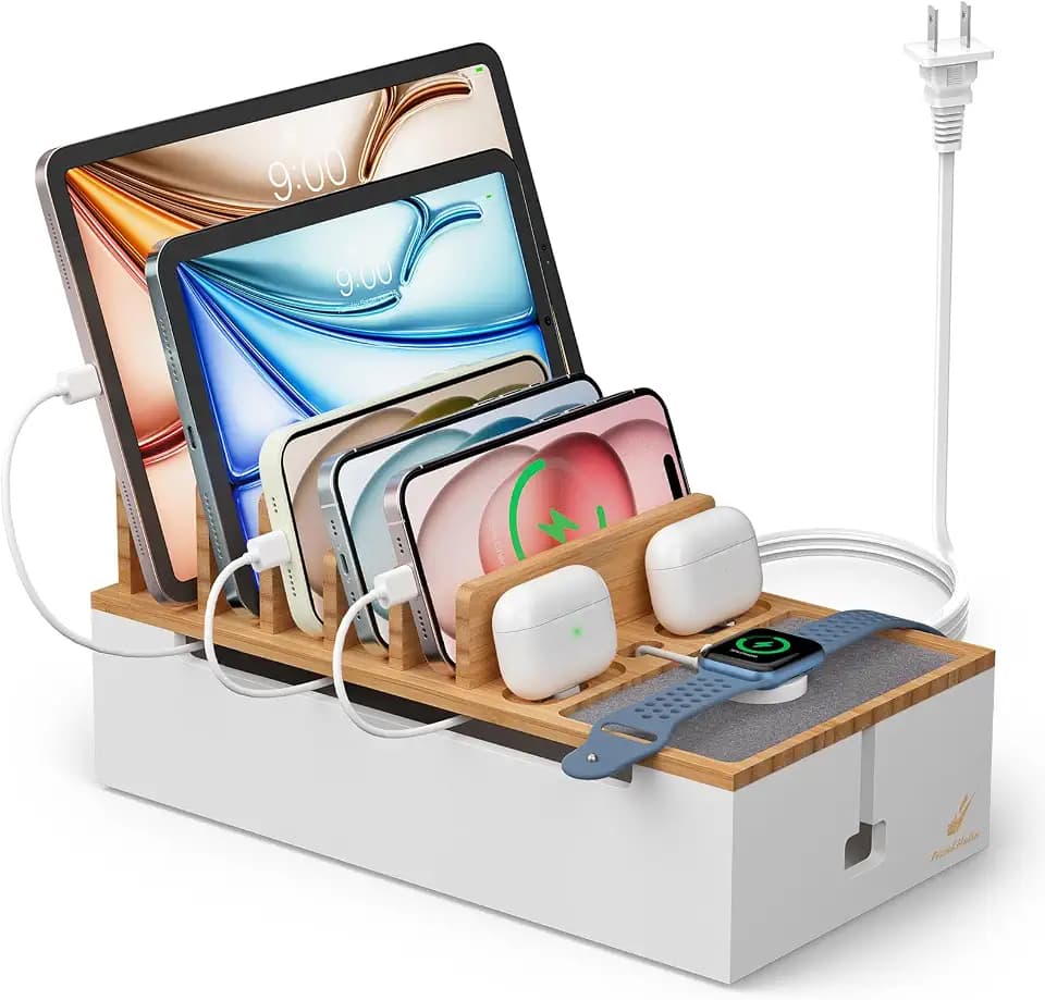 Pezin Hulin Multi Devices Charging Station - Natural +White
