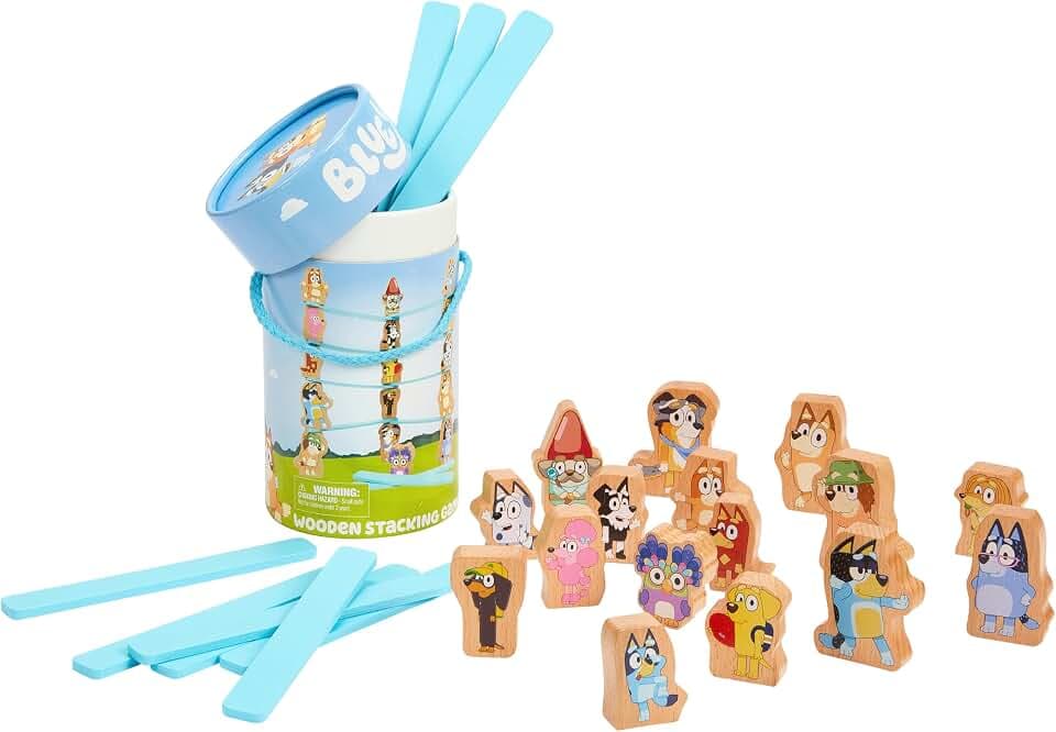 Bluey Stacking Game, Spin & Balance 15 Character Pieces