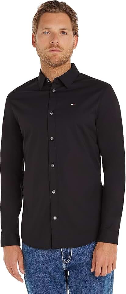 Tommy Jeans Herren Hemd Original Stretch Shirt Slim Fit