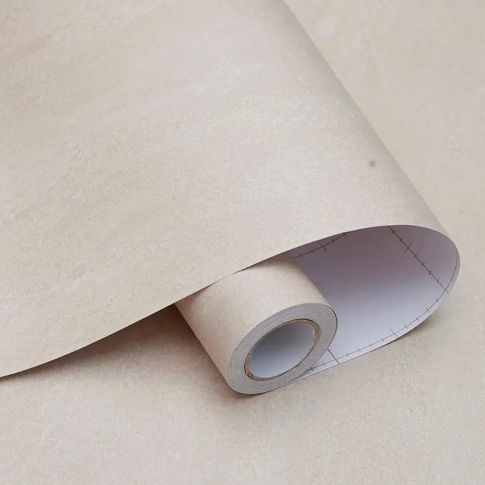 Selbstklebende Folie mit naturgetreuer Travertinmuster, wasserfest abriebfest rückstandsfrei ablösbar, Wand- und Möbelfolie für Küche & Wohnzimmer, 60CM×5M
