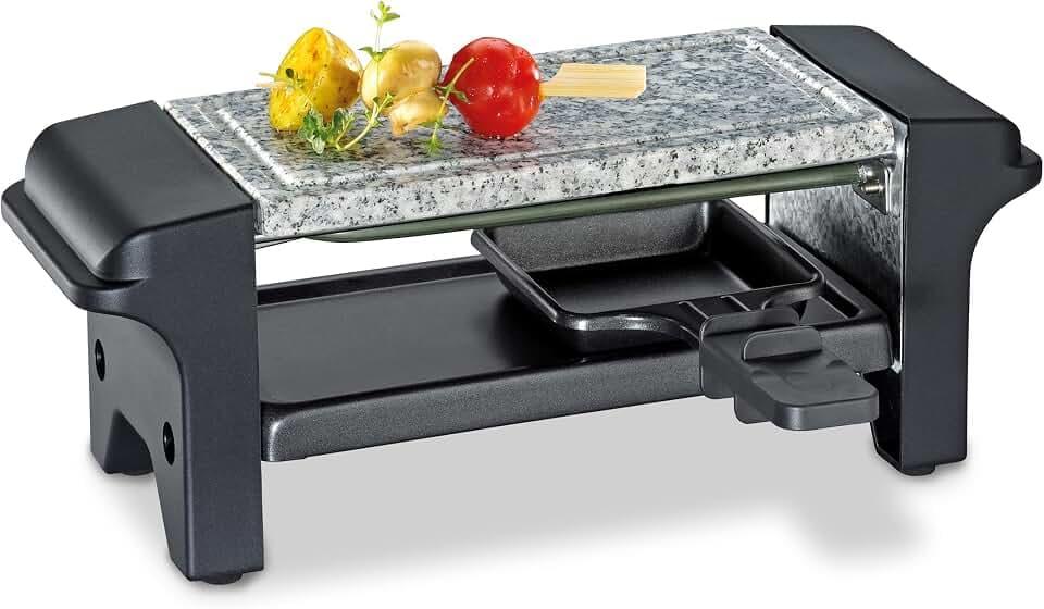 KÜCHENPROFI Raclette TWIN, Tischgrill für 2 Personen, Granitstein