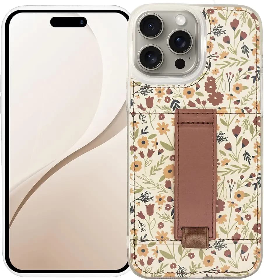 Walli Cases Wallet Phone Case for iPhone 16 Pro, Card Holder Kickstand