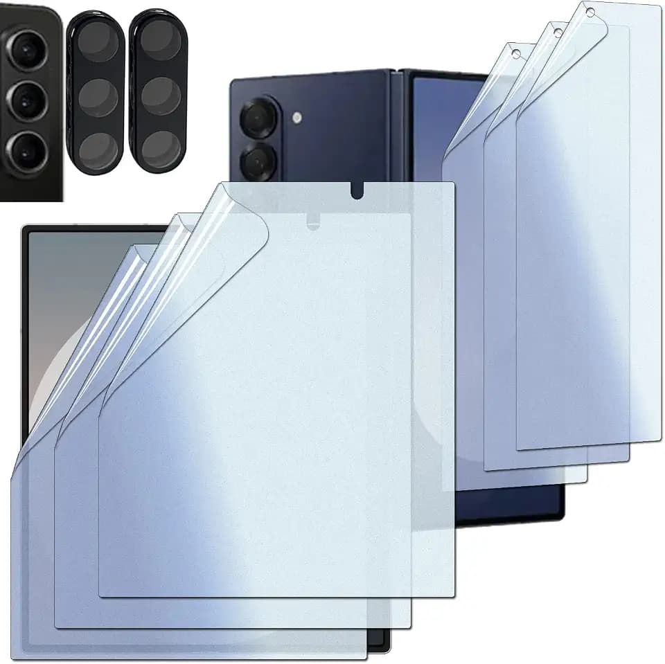 [3+3+2] 3 inner & 3 Outer [ Matte + Anti Blue Light ] TPU film Screen protector + 2 Lens Protector for Galaxy Z Fold 8 Ultra/Fold 7 Easy to install