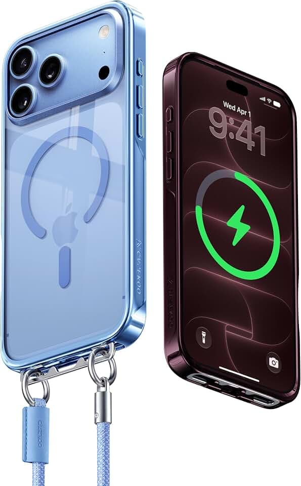 CASEKOO für iPhone 18 Pro / 17 Pro Hülle mit MagSafe, Hellblau