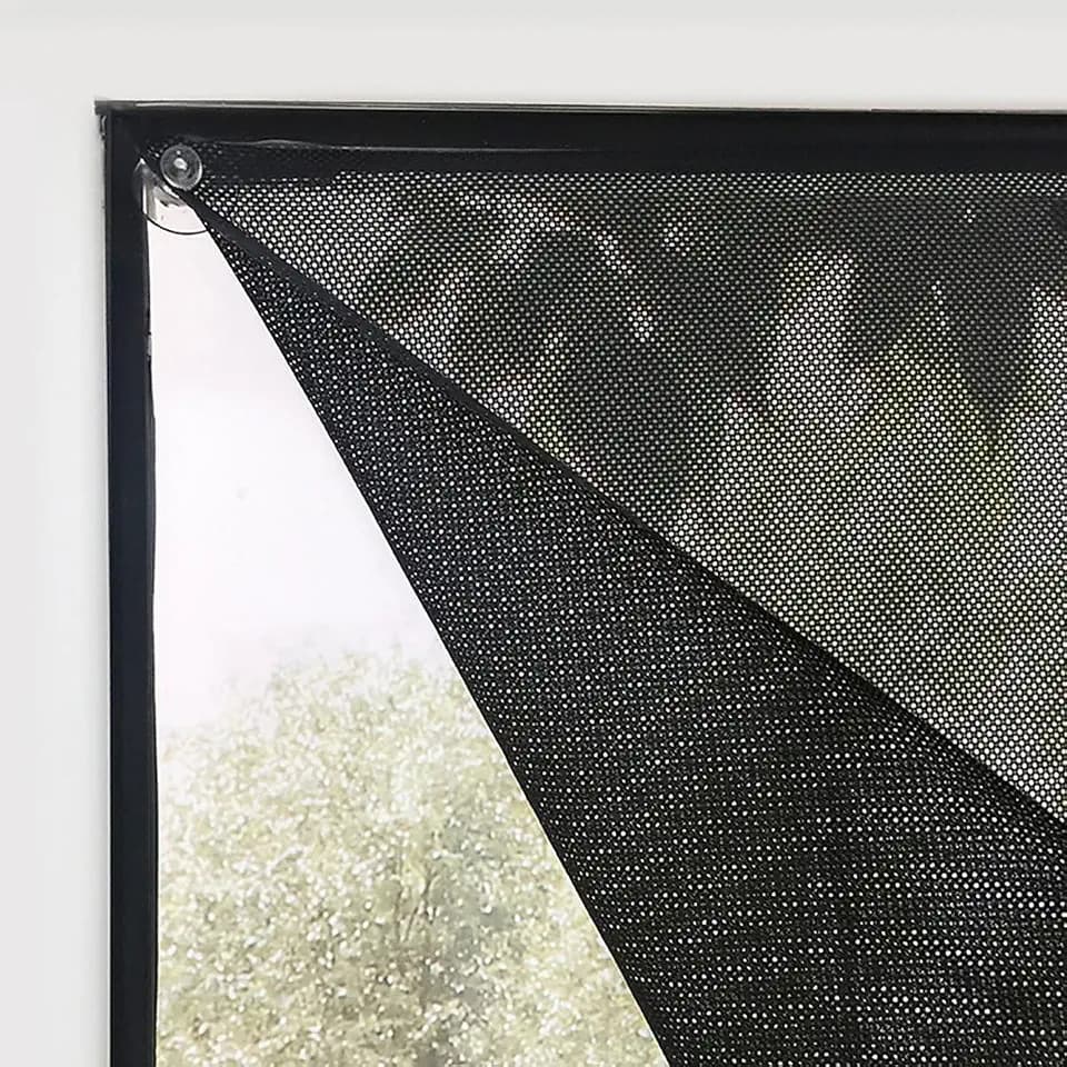 SCHRLING No Drill Cordless Light Filtering Window Shade, Transparent Temporary Shade for Filtering Glare, 39.3" W x 63" L with Suckers, for Living Room, Bedroom