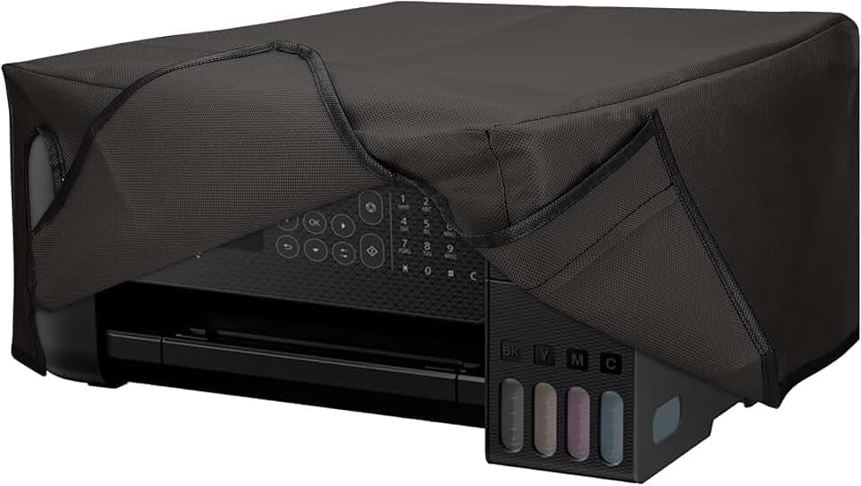 kwmobile Cover kompatibel mit Epson EcoTank ET-4800 / EcoTank ET-4810 - Tasche Hülle Drucker - Staubschutzhülle Schutzhaube Schutzhülle - Dunkelgrau