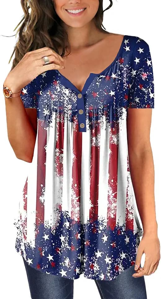 Plus Size Womens Tunic Tops To Wear With Leggings Summer Short Sleeve