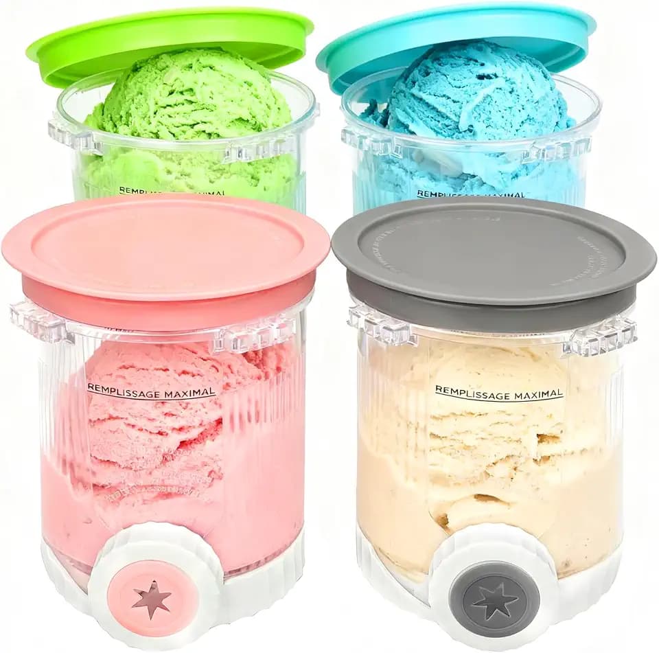 4 Stück Behälter Für Ninja CREAMi Swirl, 480 ml Eisbehälter für NC701EU
