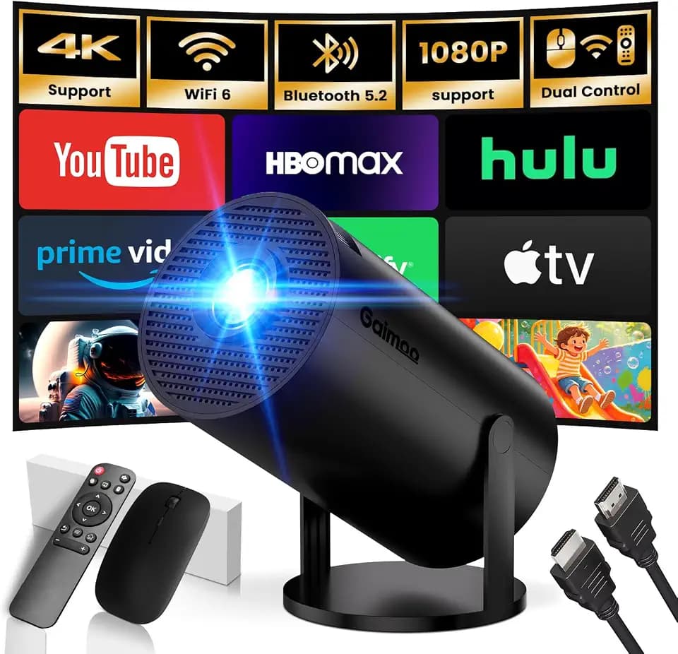 Mini Beamer 4K, Full HD 1080P Mini Projektor
