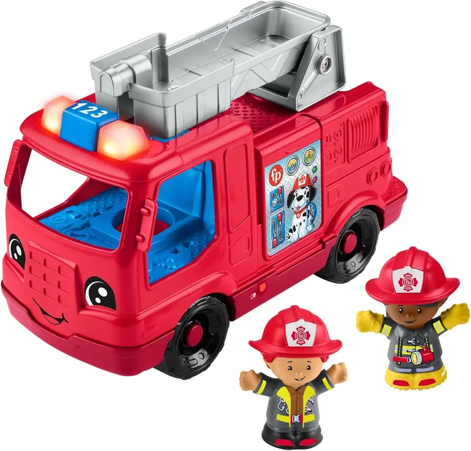 Fisher-Price Little People Feuerwehrauto-Spielzeug, mehrsprachig