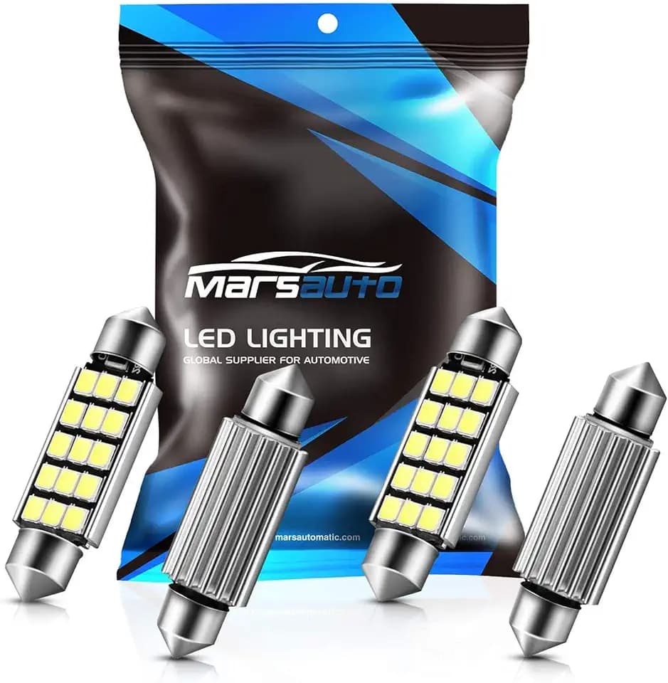 Marsauto 578 LED Bulbs Extremely Bright 400LM 2835 Chipsets for LED Interior Dome Map Door Lights Bulbs 211-2 212-2 569 6411 6451 41mm 42mm 1.65inch 6500K White RV Interior Lighting (Pack of 4)
