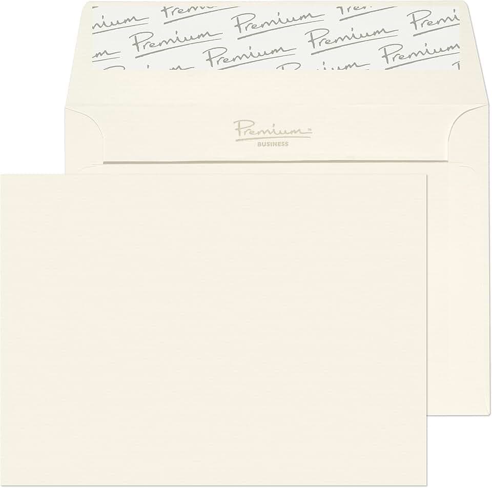Blake Business | Briefumschläge C6 (114 x 162 mm) | 50 Stück | 120 g/m² | FSC-zertifiziert | Ohne Fenster | selbstklebend Ripp-Umschläge | fur Büro | Bürobedarf | weiß Briefumschläg/Kuvert (39155)