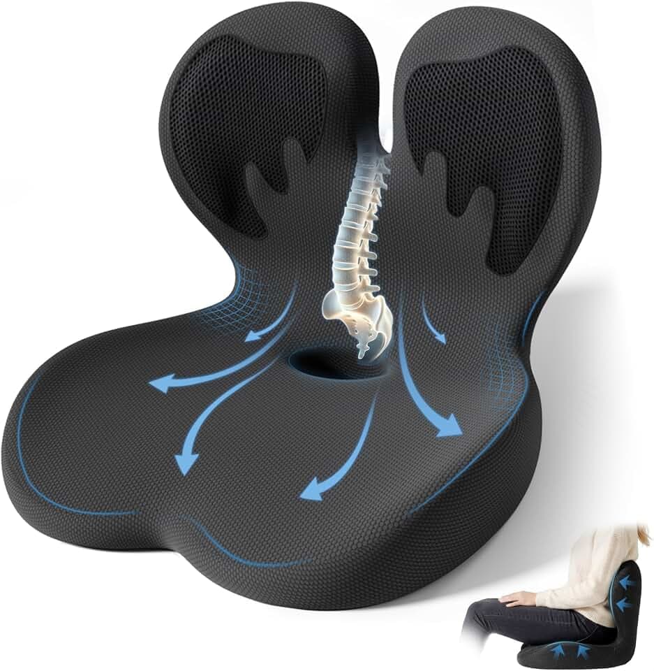 Seat Cushion with Lumbar Support Pillow,Ergonomic Chiar Cushion