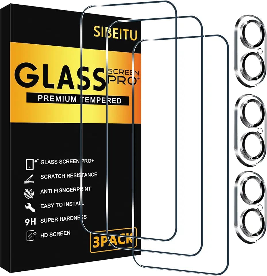 SIBEITU Screen Protector for iPhone 16 Plus 6.7 Inch Tempered Glass